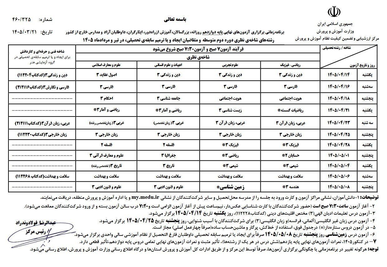 امتحانات1