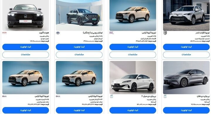 خودرو های وارداتی