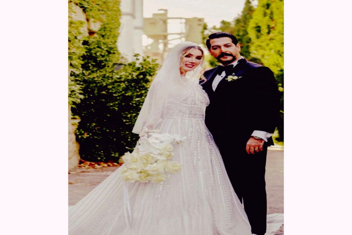 لباس عروس اروپایی متین ستوده/ ذوق زدگی کامران تفتی را ببینید