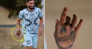 تتو ترسناک بازیکن استقلال جنجالی شد