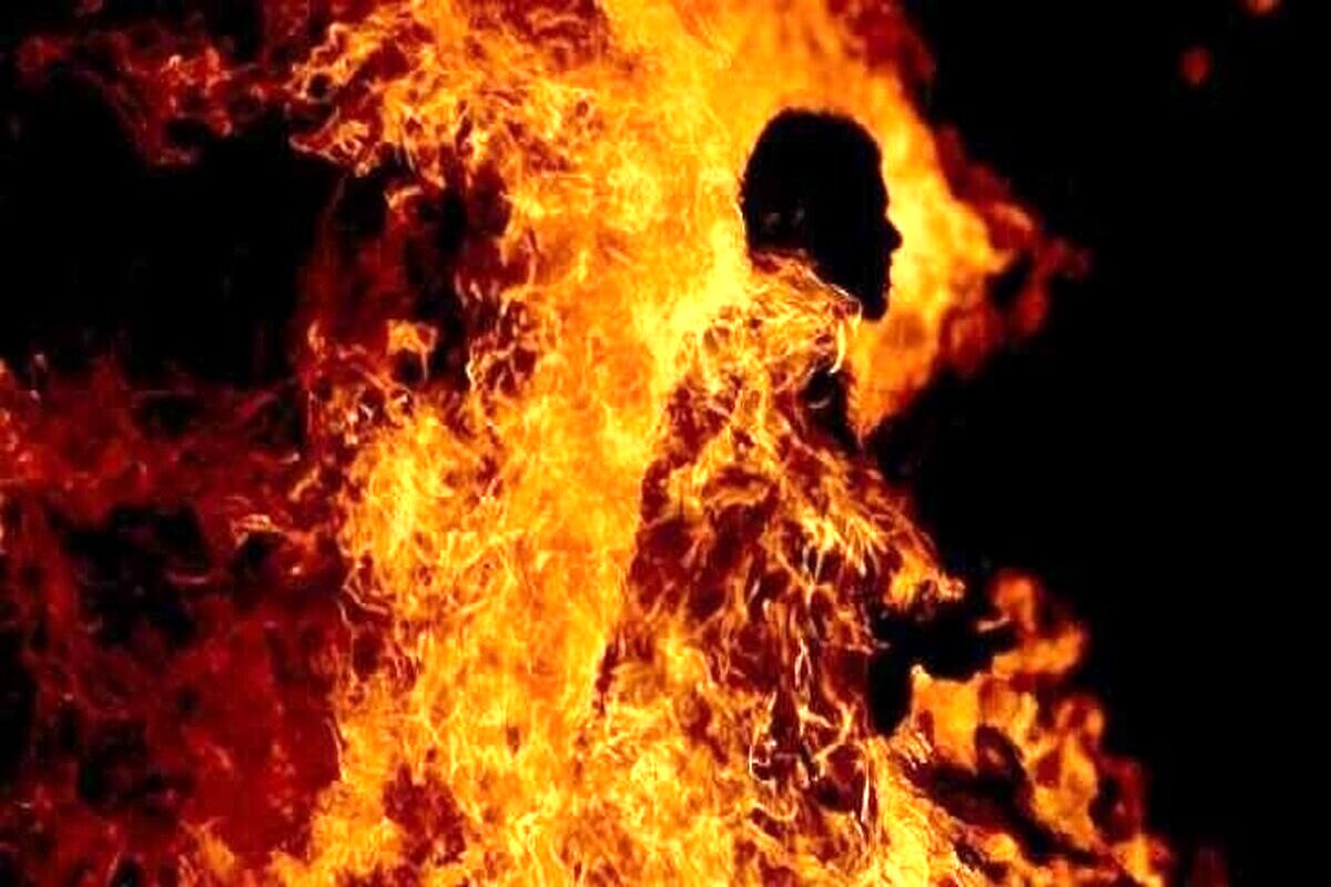 زن شیرزای شوهرش را به آتش کشید!