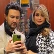 عکس عاشقانه شاهرخ استخری و همسرش در خارج