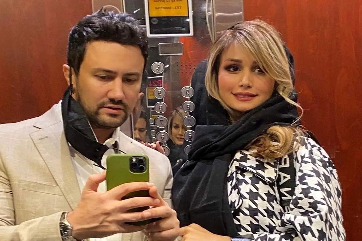 عکس عاشقانه شاهرخ استخری و همسرش در خارج