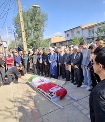 تشییع پیکر صابر کاظمی در زادگاهش آق‌قلا