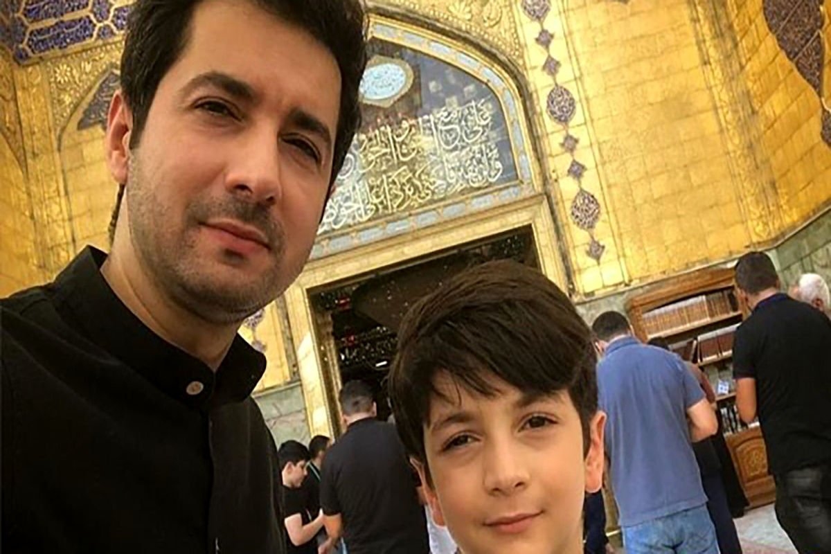  نجم الدین شریعتی و پسرش در کربلا/ عکس