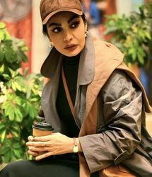  صحرا اسدالهی با تیپ پاییزی/ عکس