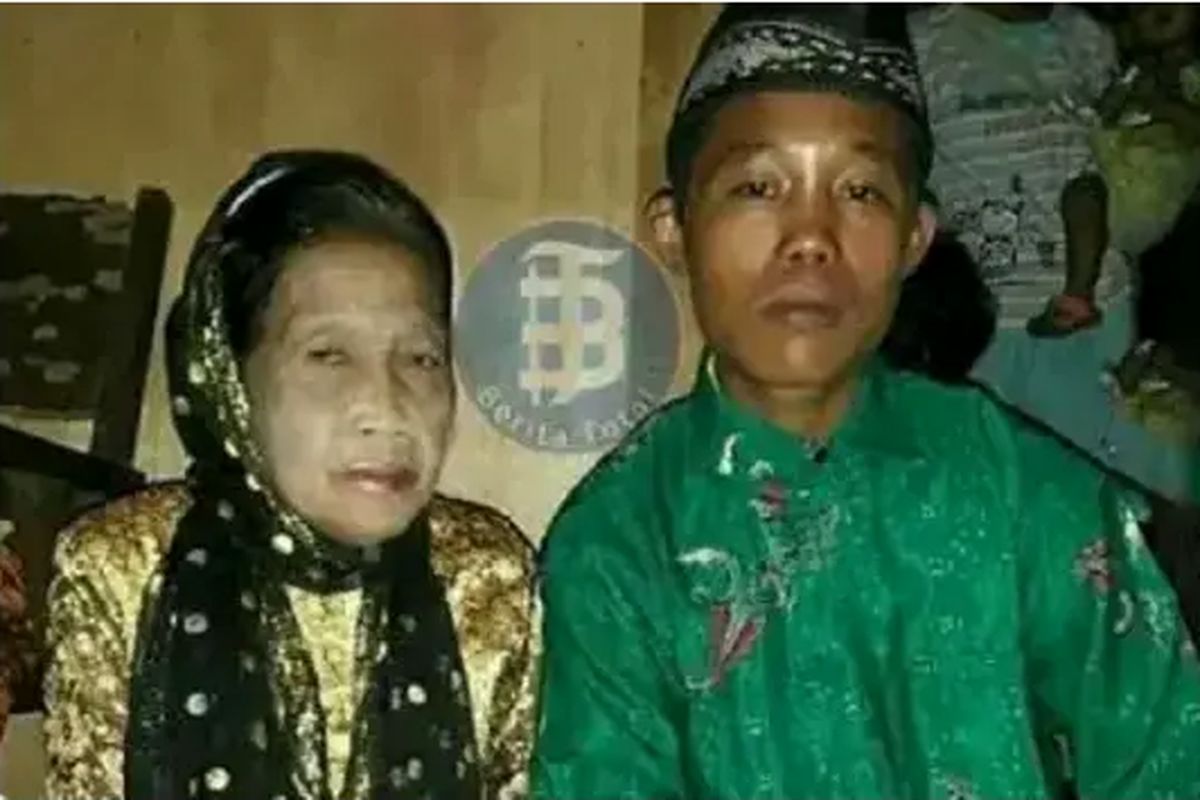 ازدواج غم انگیز پسر بچه بیچاره با پیرزن 70 ساله +عکس