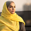 عکس هنری نرگس آبیار در قاب شیشه‌ای سووشون