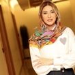 فریبا نادری «عروس حشمت فردوس» با روسری پُرنقش و نگار در فضای مجازی!