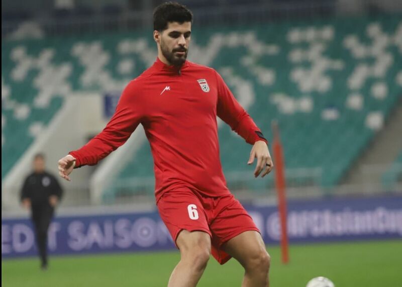تصویر خسته سعید عزت اللهی پس از برد شباب الاهلی 
