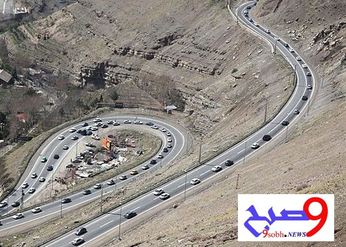 بارش شدید برف در جاده هراز!