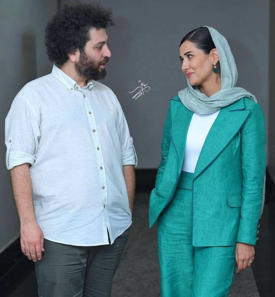 استایل جذاب پریناز ایزدیار و سعید روستایی در اکران جدید/ عکس