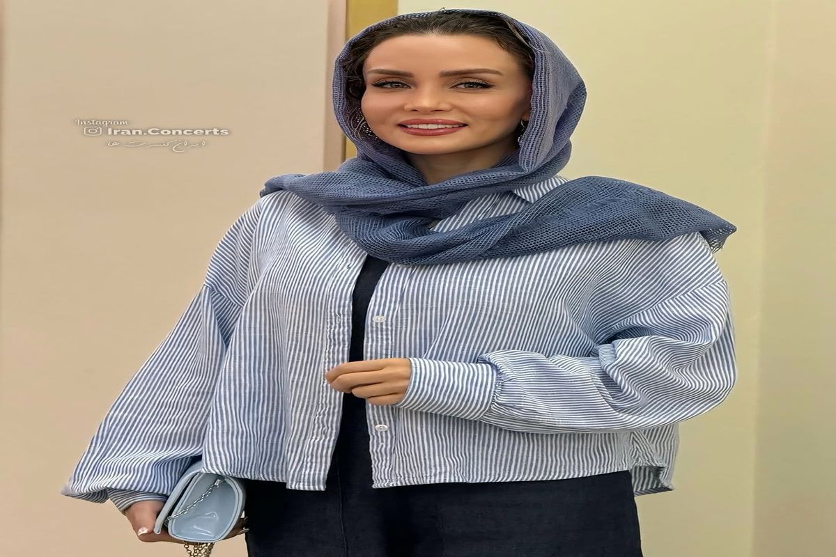 استایل جذاب و آبی حدیث فولادوند در یک کنسرت